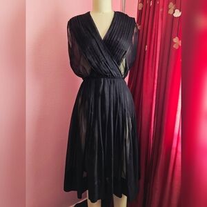 Vintage 1950s Sexy Sheer Black Dress